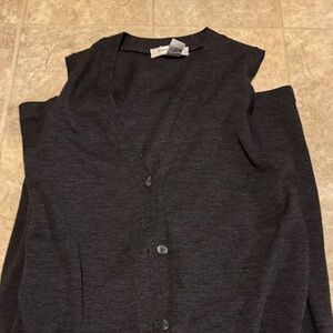 Evan Picone Charcoal Gray Women's Vest